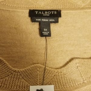 Merino Wool Scalloped Neck 1x Sweater Hip Length